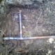 Repaired copper pipe after removal of the tree root.