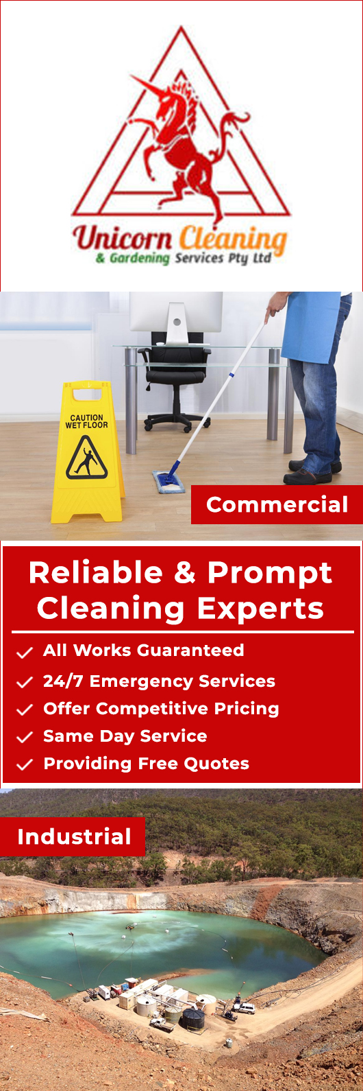 Unicorn Cleaning & Gardening Services Pty Ltd - Promotion