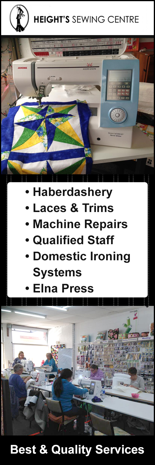 Heights Sewing Centre Sewing Machines Geelong West Yellow Pages®