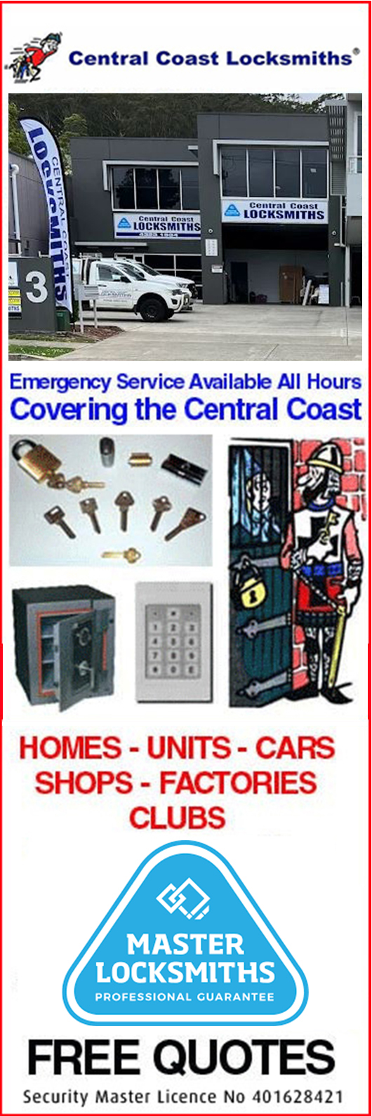 Central Coast Locksmiths - Promotion