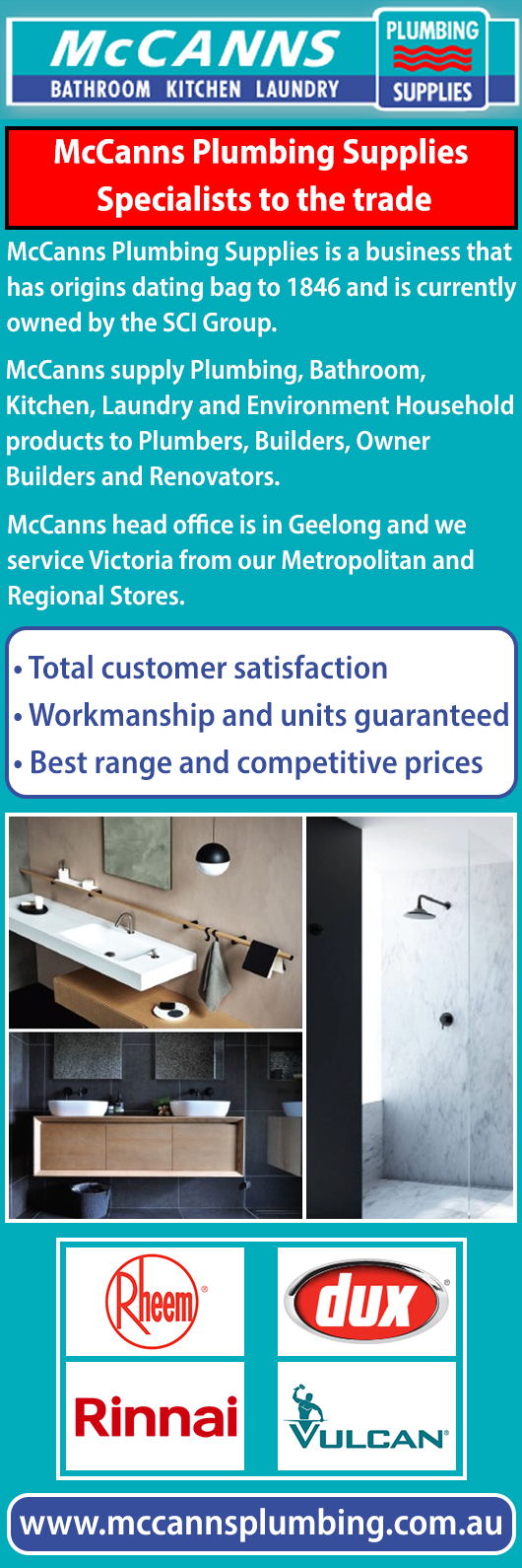 McCanns Plumbing Supplies - Promotion