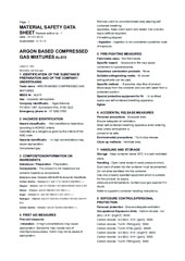 Argon Material Safety Data Sheet