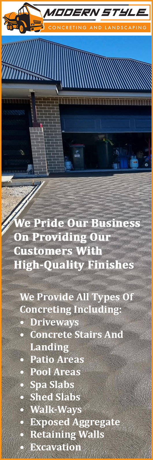 Modern Style Concreting & Landscaping - Promotion