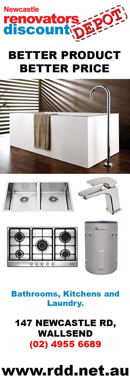 Newcastle Renovators Discount Depot Bathroom Accessories & Equipment