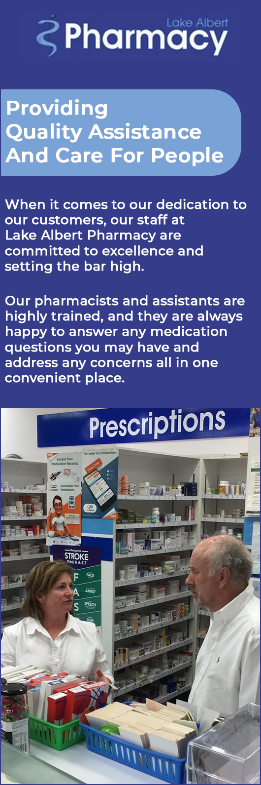 Lake Albert Pharmacy - Promotion