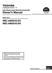Toshiba RBC-AMS51E User Manual