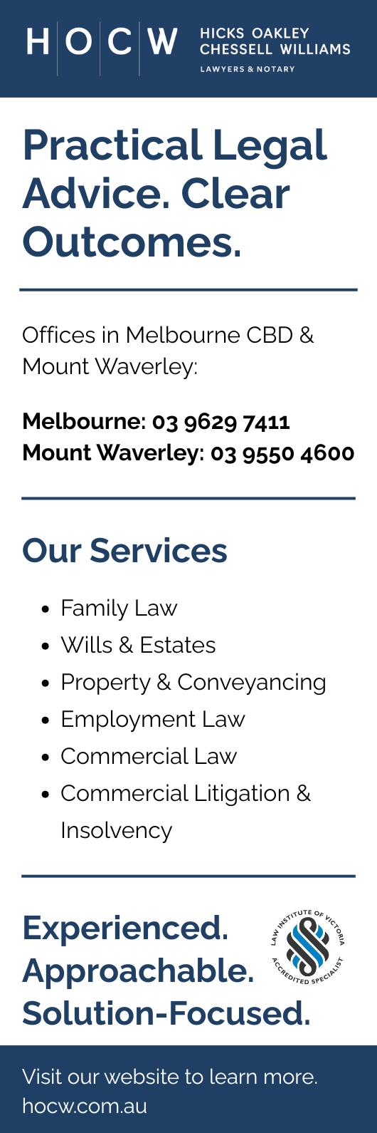 Hicks Oakley Chessell Williams - Promotion
