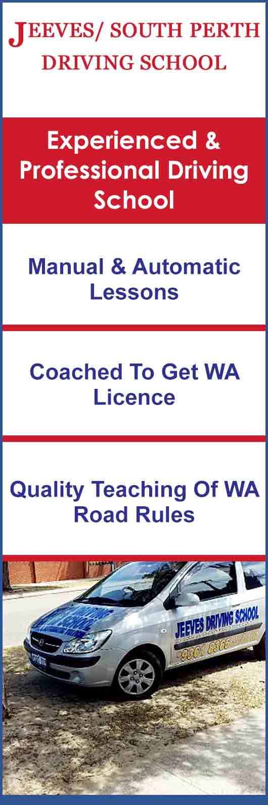 Jeeves/South Perth Driving School - Promotion