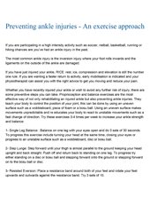 Preventing Ankle Injuries
