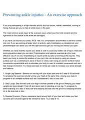 Preventing Ankle Injuries