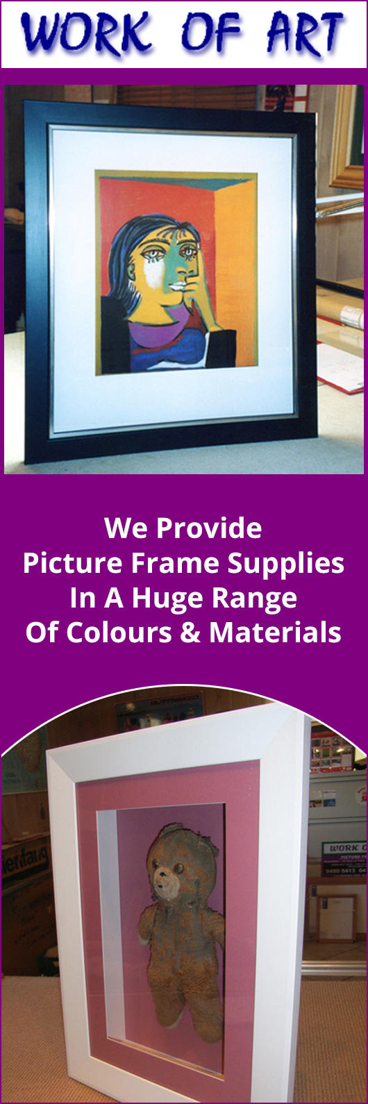 Work Of Art Picture Framers - Promotion