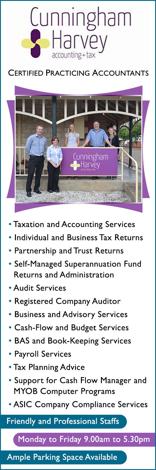 Cunningham & Harvey - Promotion