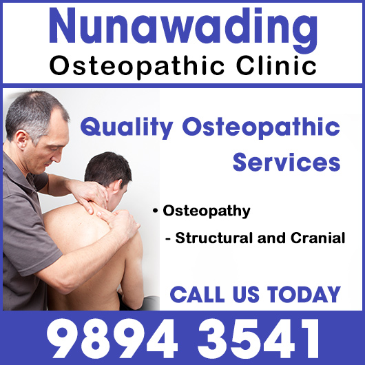 Nunawading Osteopathic Clinic - Promotion