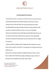 Unattended Cremation