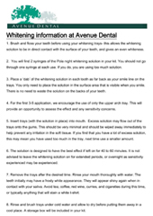 Whitening Information