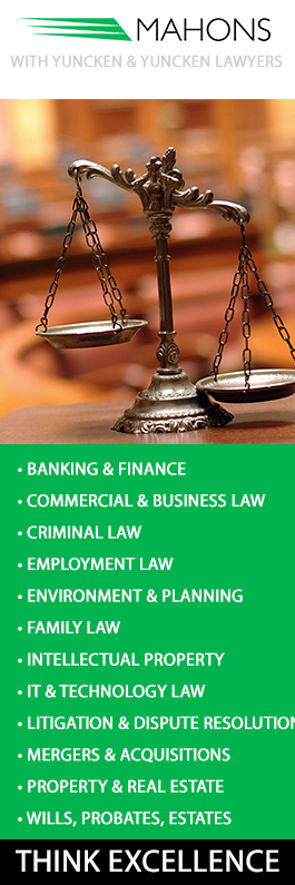 Mahons With Yuncken & Yuncken Lawyers - Promotion