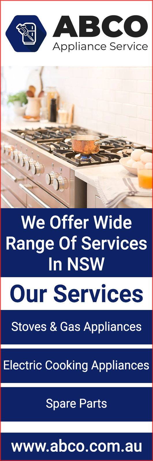 Abco Appliance Co Stove & Rangehood Parts & Service Canterbury