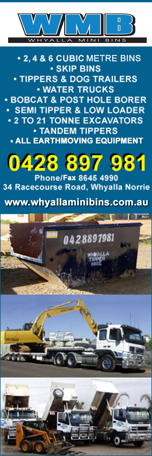 Whyalla Mini Bins Rubbish Removal & Skip Bins 34 Racecourse Rd