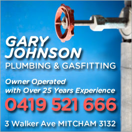 Gary Johnson Plumbing & Gasfitting - Promotion