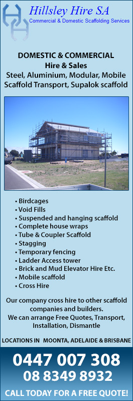 Hillsley Hire SA Scaffolding - Promotion