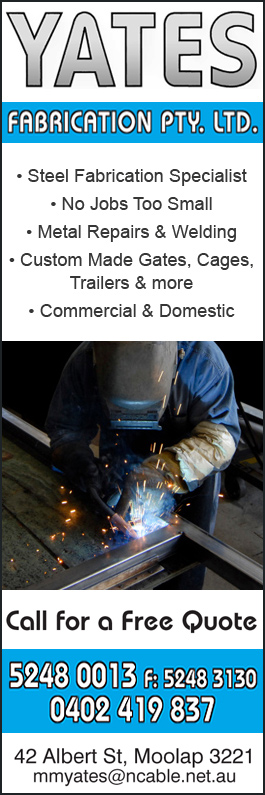 Yates Fabrication Pty Ltd - Promotion