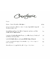 Sample Dinner Menu