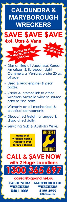 Caloundra Wreckers - Promotion