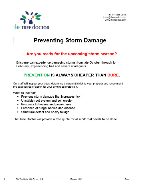 Preventing Storm Damage