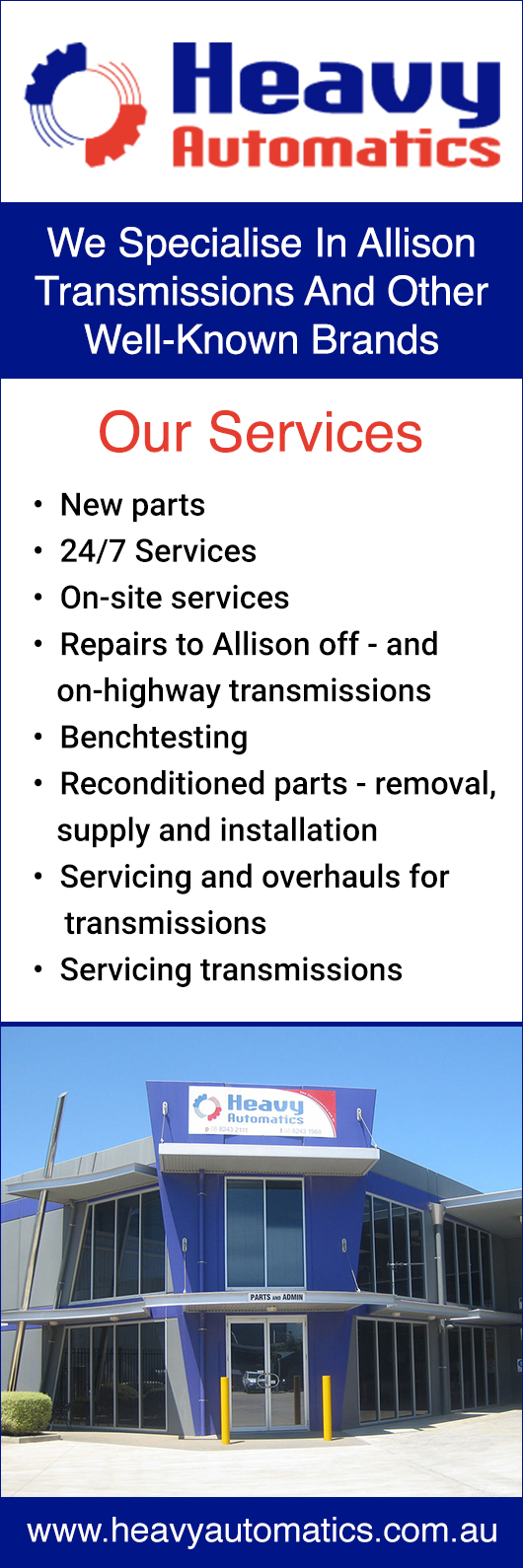 Heavy Automatics (VIC) Pty Ltd Transmissions Truck 17 Crompton Way