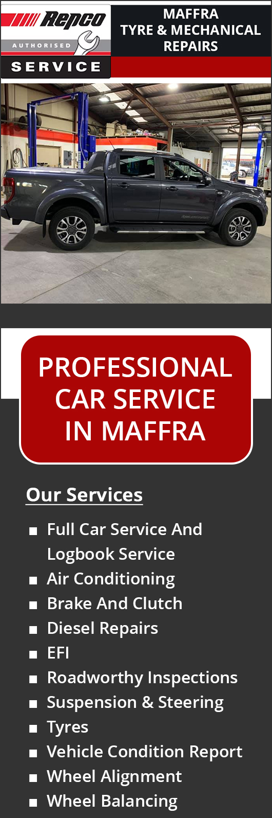 Maffra Tyre & Mechanical Repairs - Promotion