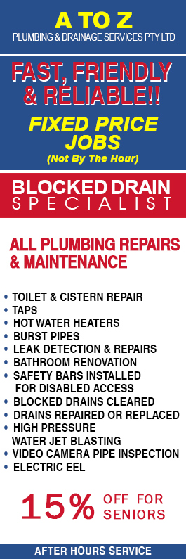 A To Z Plumbing & Drainage Services Pty Ltd - Promotion