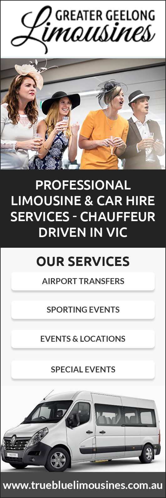 Greater Geelong Limousines - Promotion