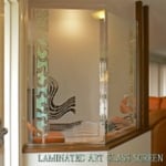 Designed to suite a modern interior this screen has a myriad of silvered glass pieces reflecting the light.
