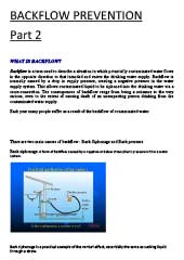 Backflow prevention
