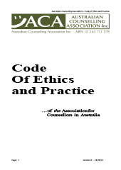 Code Of Ethics & Practice