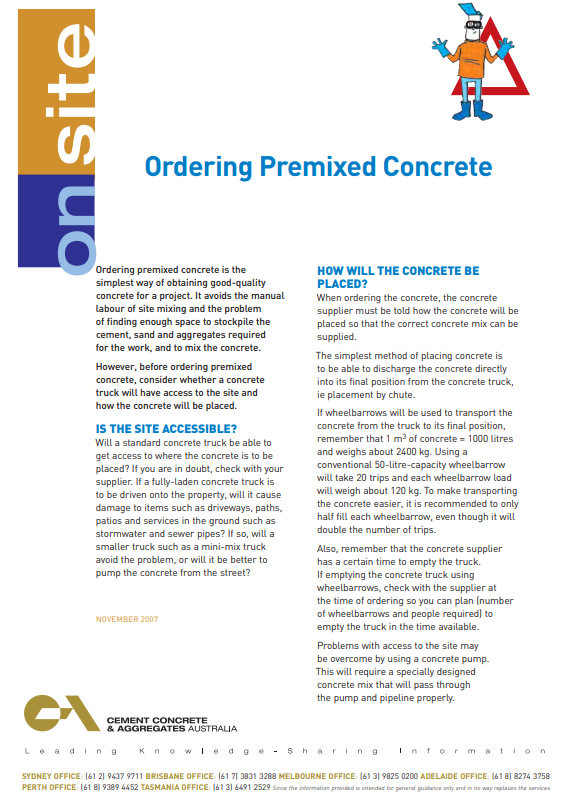 Ordering Premixed Concrete