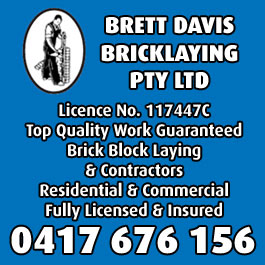 Brett Davis Bricklaying Pty Ltd - Promotion