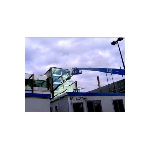Installation of perforated aluminium sunshades.