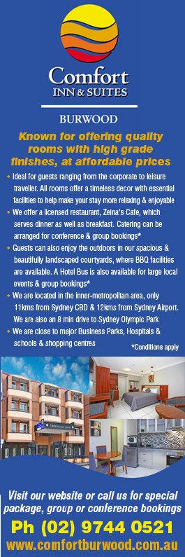 Comfort Inn Suites Burwood Motels 117 Liverpool Rd Burwood