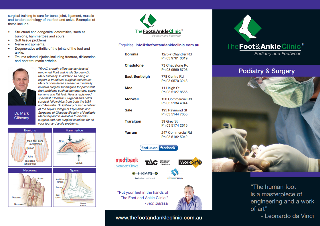 The Foot and Ankle Clinic Podiatrist 11 Haigh St, Moe VIC 3825 Yellow Pages®