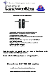 Lockwood Nexion Keyless Lock