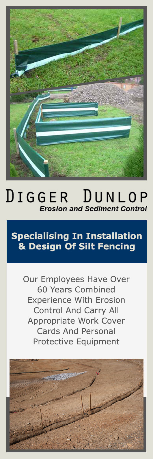 Digger Dunlop (Sydney) Erosion & Sediment Control - Promotion