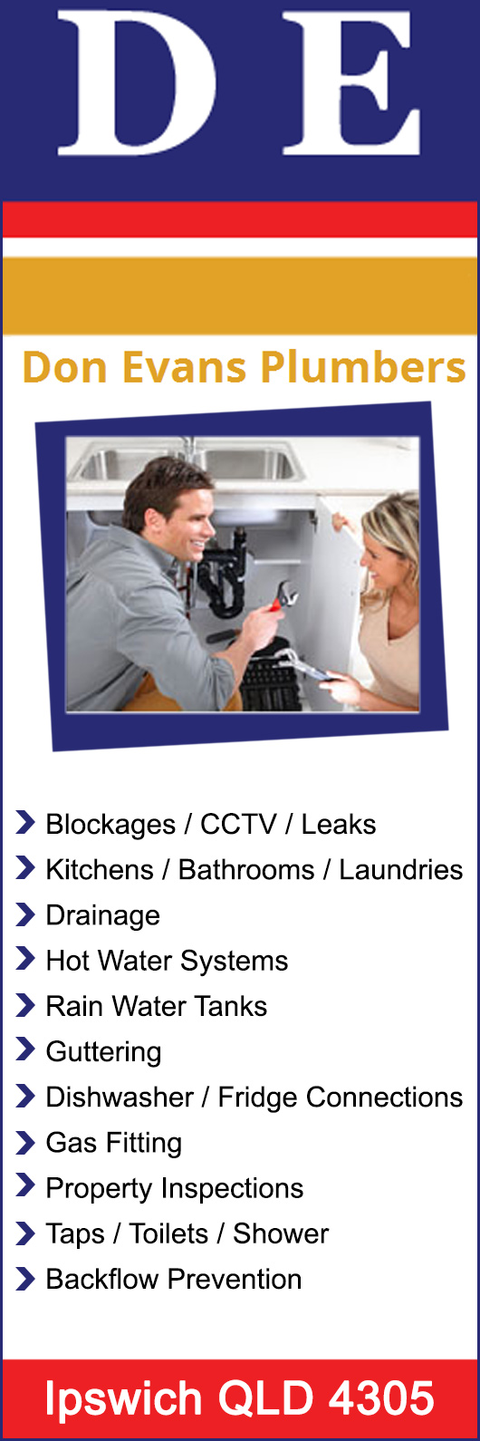 Don Evans Plumbers Plumber Ipswich Yellow Pages®