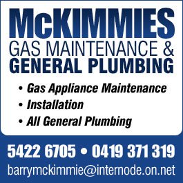 McKimmies Gas Maintenance & General Plumbing - Promotion
