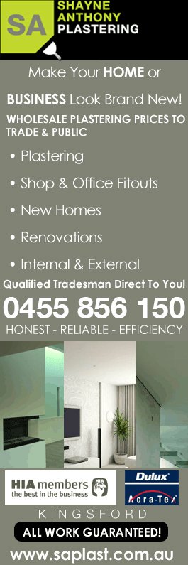 Shayne Anthony Plastering Pty Ltd - Promotion