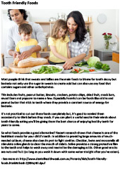 Tooth Friendly Foods