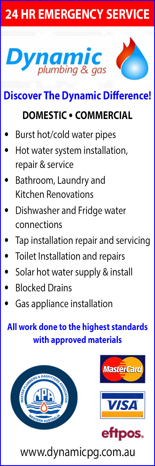 Dynamic Plumbing & Gas - Promotion