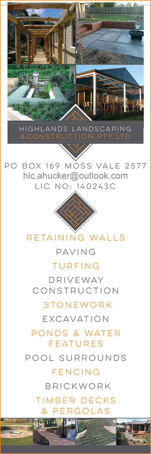 Highlands Landscaping & Construction Pty Ltd - Promotion