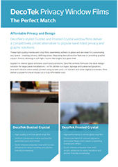 DecoTek Privacy Window Films