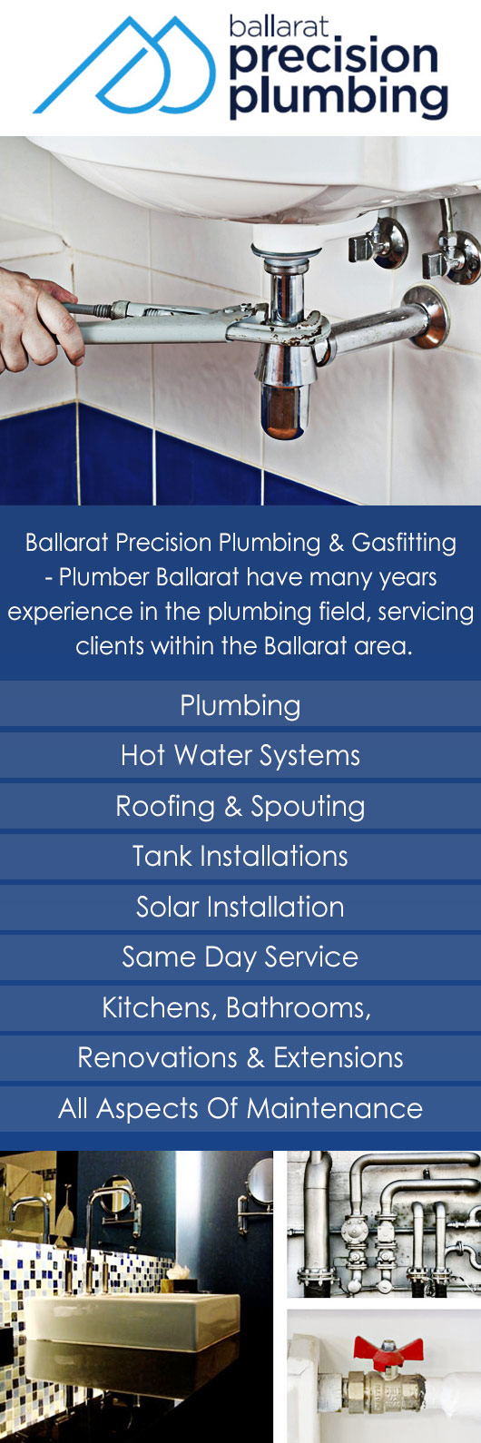 Ballarat Precision Plumbing & Gasfitting PTY LTD Plumbers Ballarat
